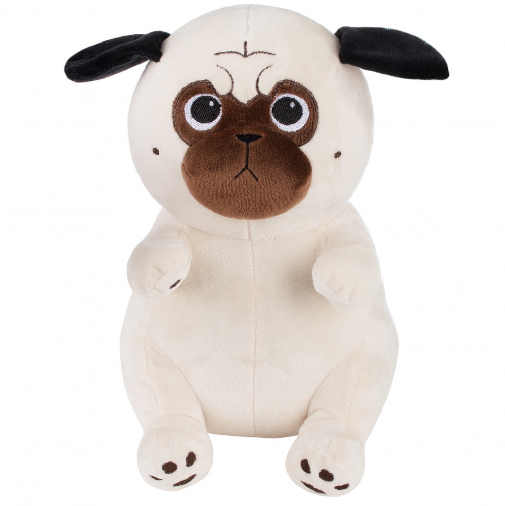 М'яка іграшка подарункова INKATOYS Мопс Мотеко бежевий із коричневим MOPS01_SU