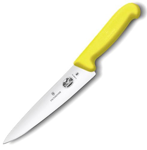 Ніж кухонний Fibrox Carving 19 см жовтий 5.2008.19 Victorinox