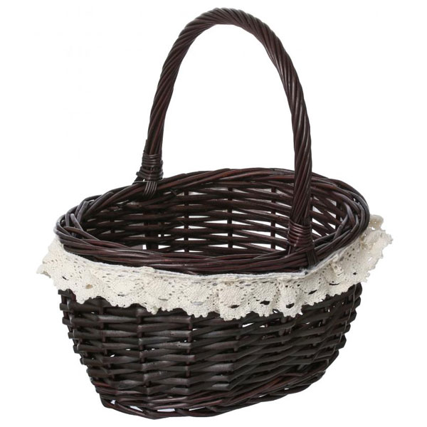 Корзина плетеная с текстилем 29х22х17/33 см Easter 16-2A-2 