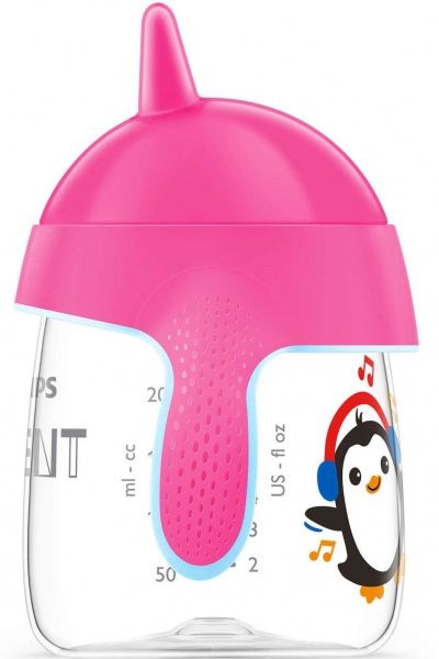 Поильник-непроливайка Philips Avent с носиком розовый 260мл 12 мес+ SCF753/07
