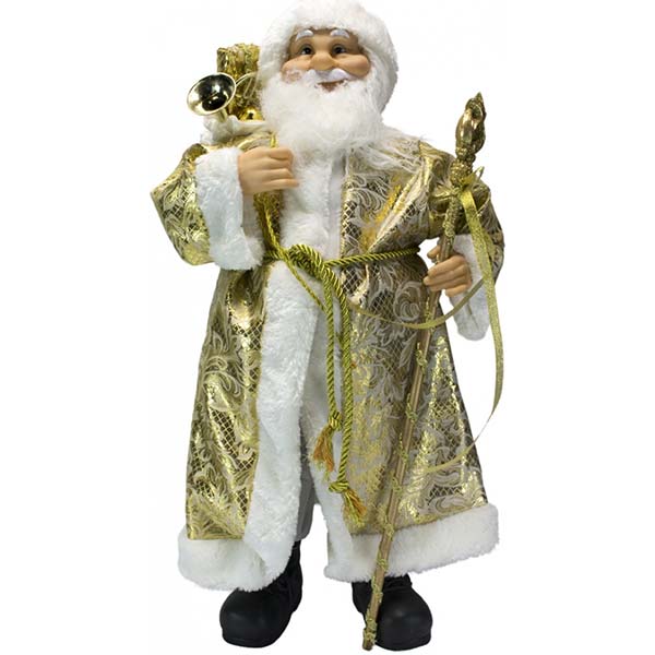 Фігура Дід Мороз золотий 60 см