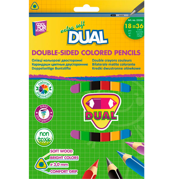 Набір олівців Dual 36 кольорів 18 шт. CF15156 Cool For School