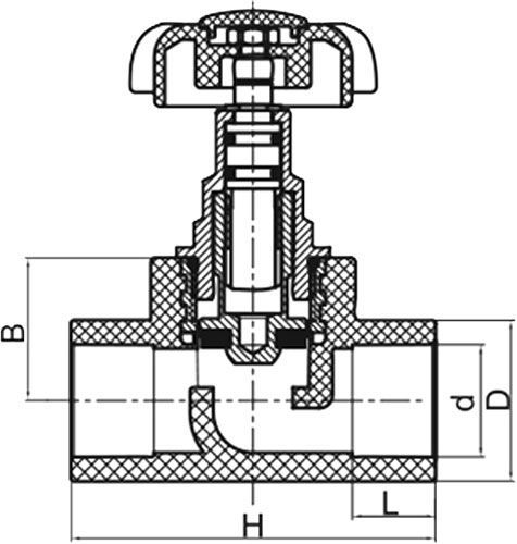 Кран вентильний FADO 25 ПП PKV02