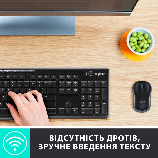 Комплект клавіатура та миша Logitech Wireless Desktop MK270 - EER - US International (L920-004508) 