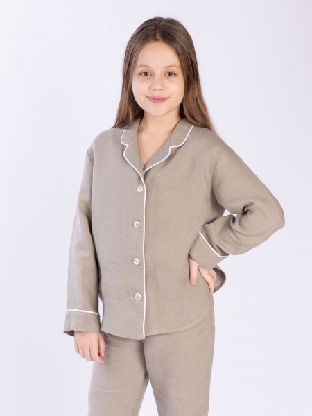 Пижама для девочек Эдельвика р.140 бежевый 374-22/00 