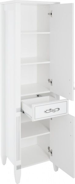 Пенал напольный Сансервіс Romance 45x39,5x180 R с серебряной патиной