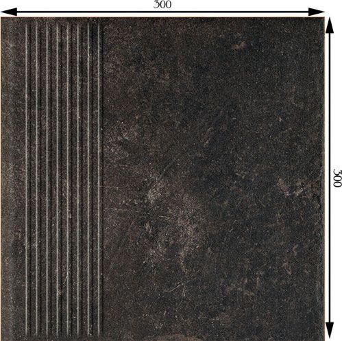 Клинкерная плитка Fondi brown stopnica prosta 30x30 Ceramika Paradyz