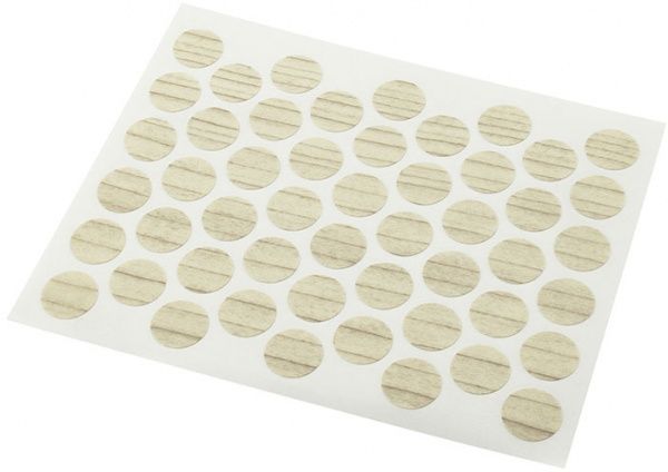 Заглушка самоклеящаяся на конфирмат d14 мм 50 шт. ильм шампань DC