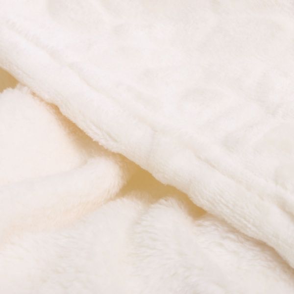 Плед Flannel Embossed Whisper White 160x200 см молочний La Nuit 