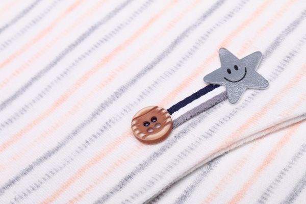 Шапочка дитяча для хлопчика Kraft 211-Т р.44-46 світло-сірий/білий/помаранчевий 