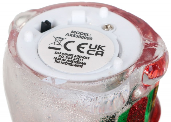 Декоративна фігура новорічна з підсвічуванням 4х4х7, 5 см в асортименті вбудований світлодіод (LED) 7,5 см 