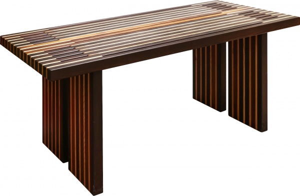 Комплект дерев'яних меблів з термомодифікованої деревини ясен коричневий 