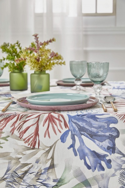 Скатерть Marine 150x200 см белый с рисунком Atenas Home 