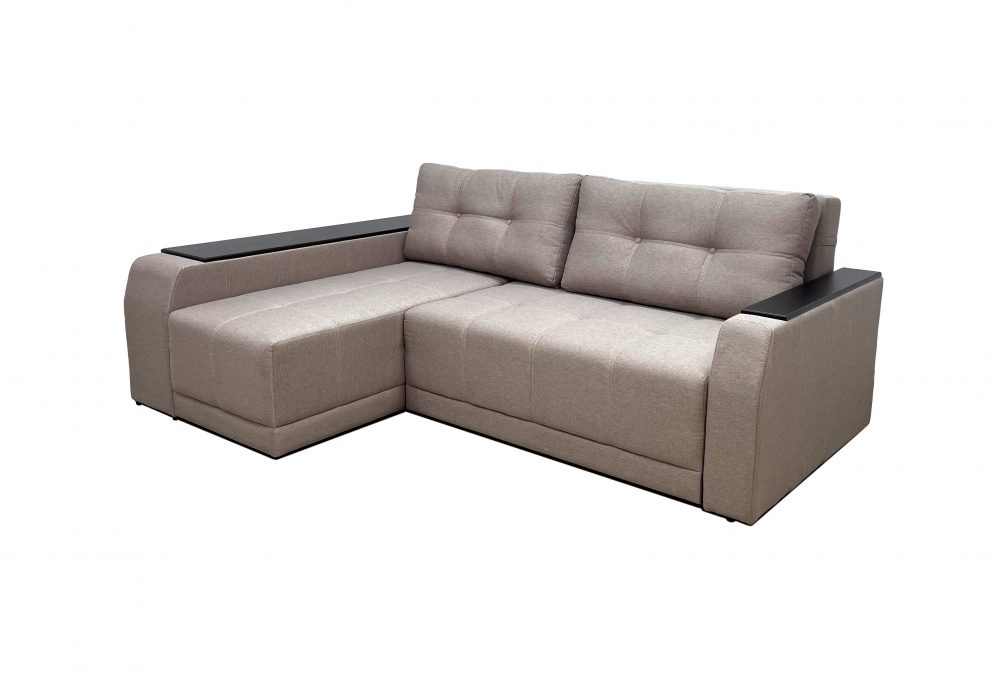 Диван угловой Элегант ЕпиСофт ДИЖОН левый капучино 2400x1660x900 мм
