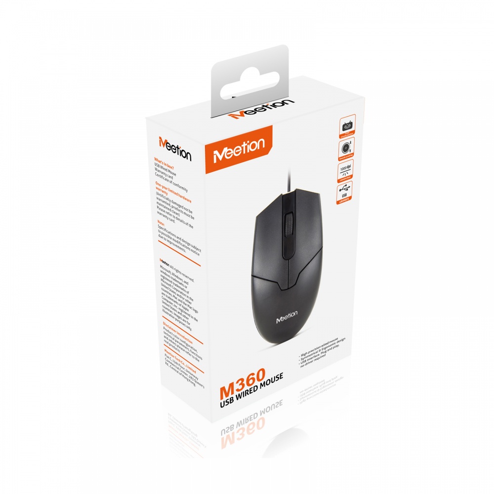 Мышь Meetion M360 black (MT-M360-A160CM)