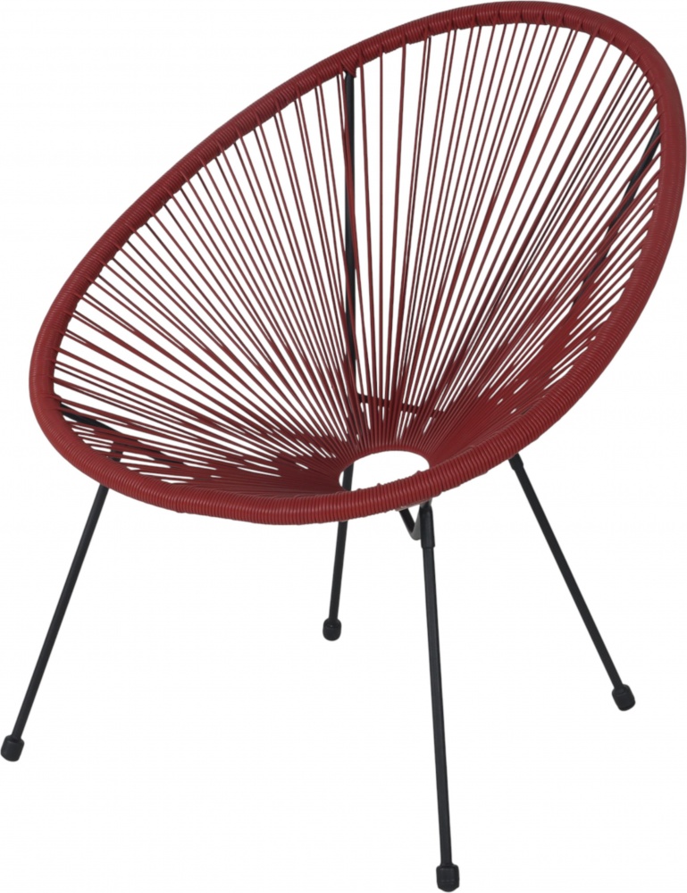 Крісло ротангове Indigo кругле 75,5х72х85 см теракотовий