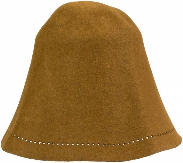 Шапка для сауны HUSST Горчица №27 с кроличьим пухом крашеная