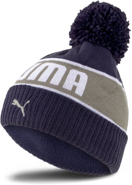 Шапка Puma POM Beanie 02283302 UNI синьо-сірий