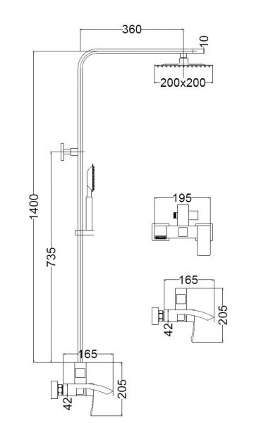 Душова система Mixxen Тоскана MXIN0455GR