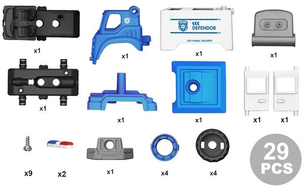 Конструктор DIY Spatial Creativity Поліцейська машина CJ-1614174