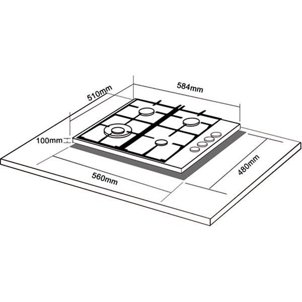 Варильна поверхня Interline HGG 762 RGT BA