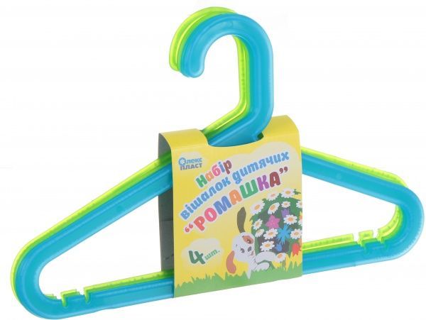 Набор плечиков ОлескПЛАСТ детские Ромашка в ассортименте 32,5 см 4 шт. 