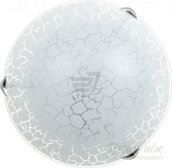 Світильник настінно-стельовий УТ Сяйво НПБ Сахара 2x60 Вт E27 білий 3003 