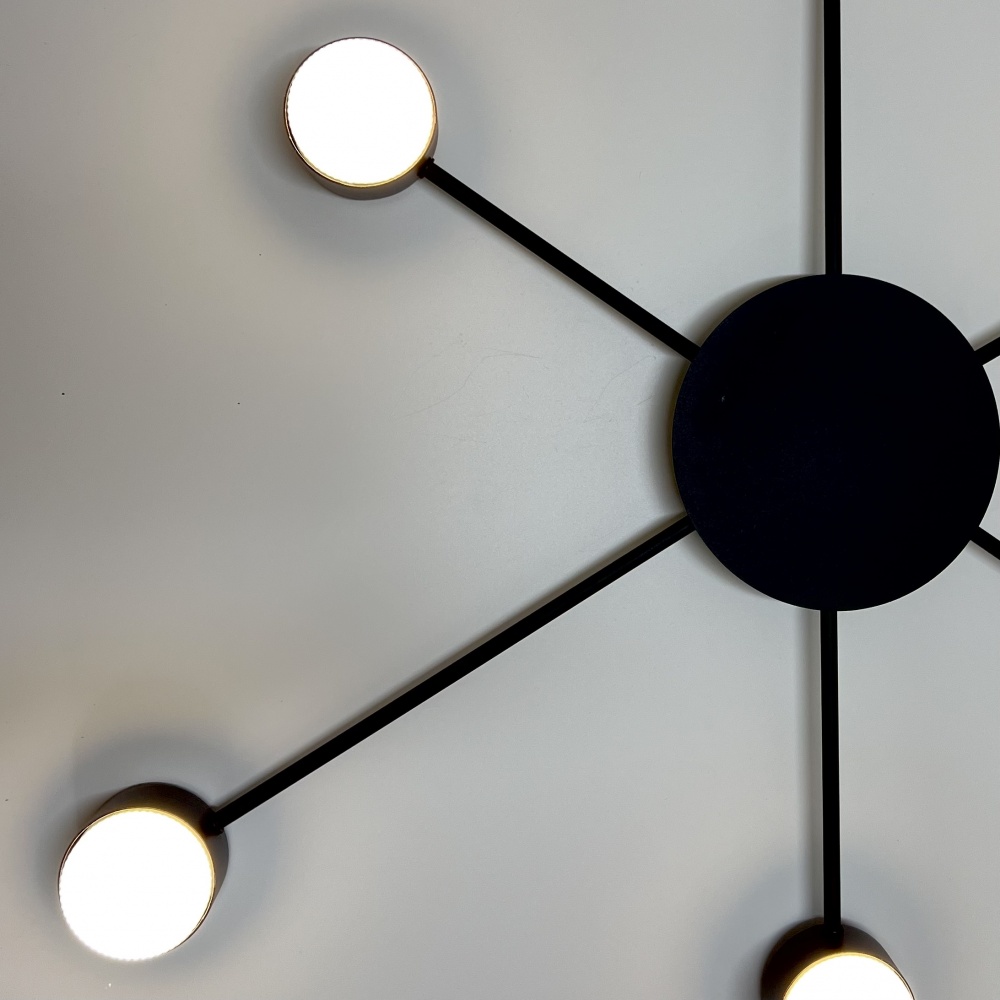 Люстра стельова Luminaria 6xGX53 чорний RAY SLIM 6xGX53 BLACK