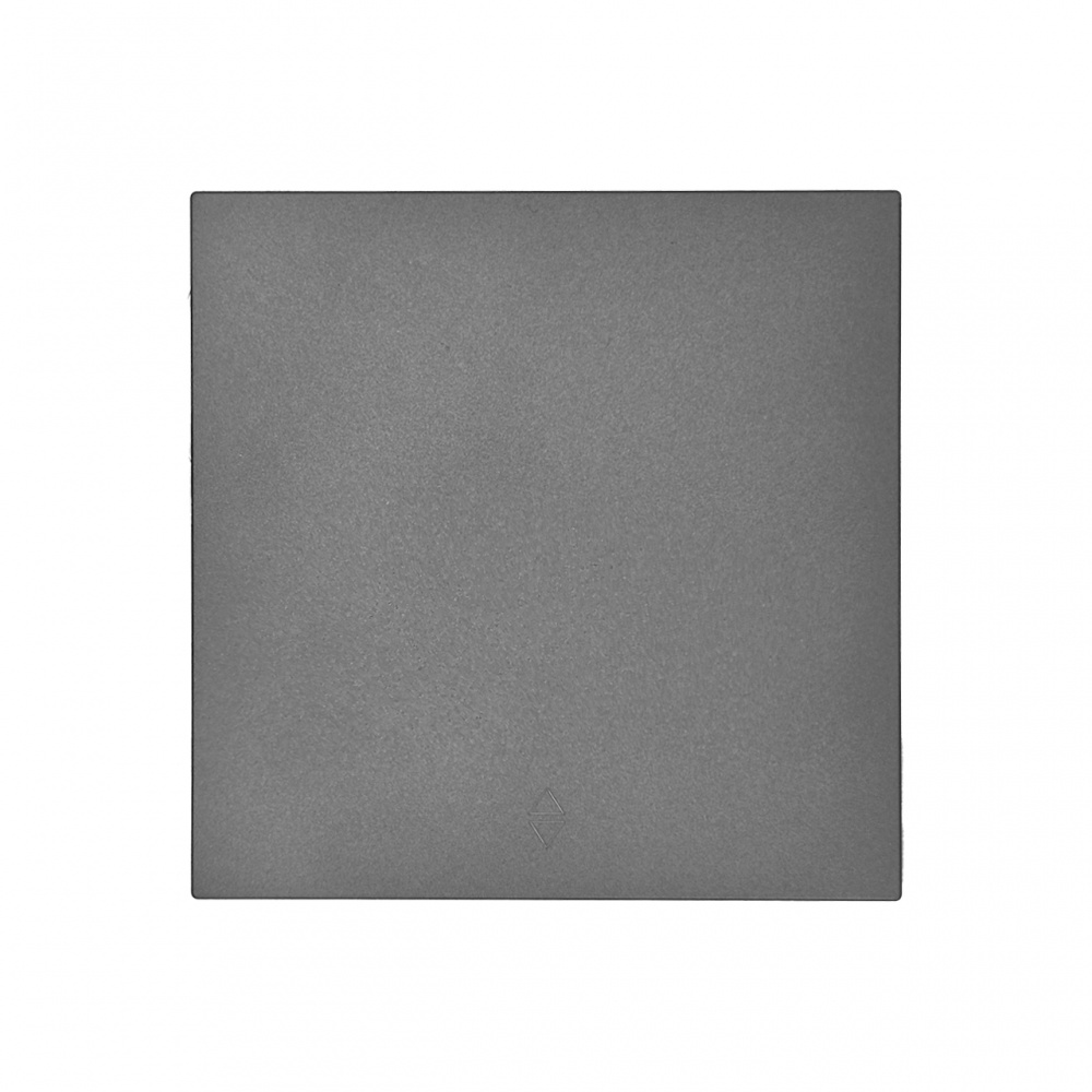 Вимикач прохідний одноклавішний HausMark INO без підсвітки сірий WS-EU-Gray