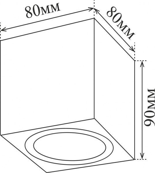 Світильник точковий Hopfen DLL 17451 S GU5.3 чорний 