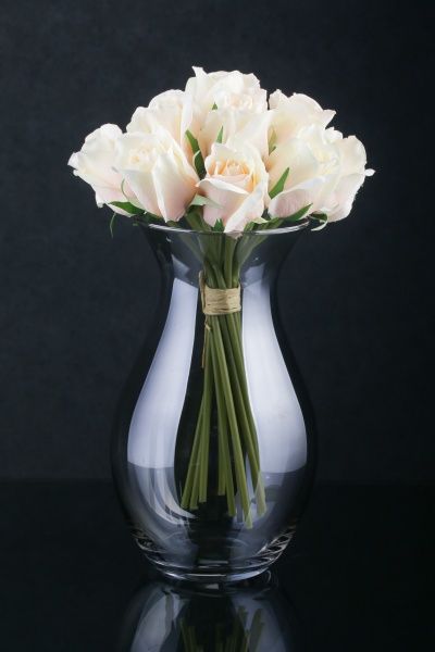 Ваза стеклянная прозрачная Ластер 14х24 см Luna