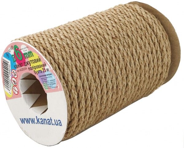 Канат Радосвіт джутовый полированный 6 мм коричневый