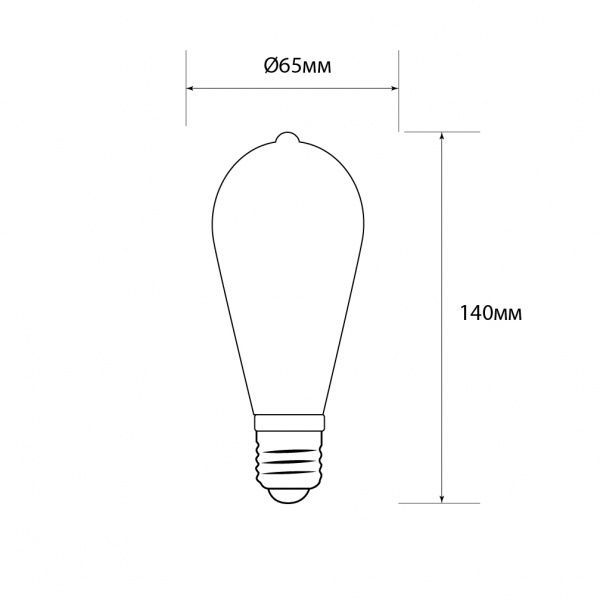 Лампа світлодіодна Светкомплект DECOsmd Gold ST64 4 Вт E27 2000 К 220 В жовта 