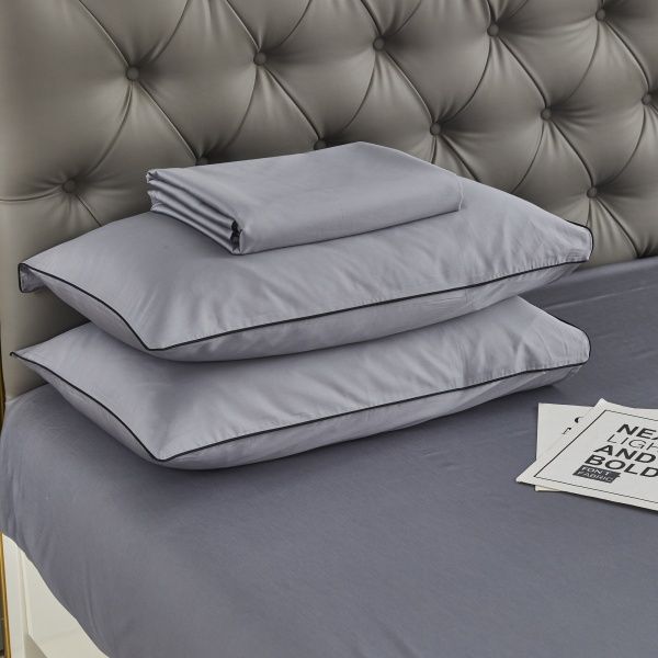 Комплект постельного белья Solid семейный темно-серый La Nuit 