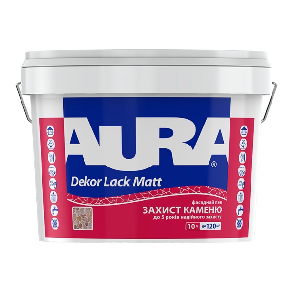 Лак акриловий Aura напівмат прозорий 10 л 10,2 кг