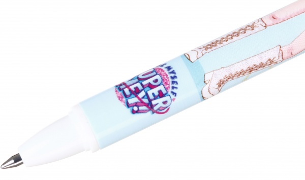 Ручка гелевая Крылья голубая чернила синие 