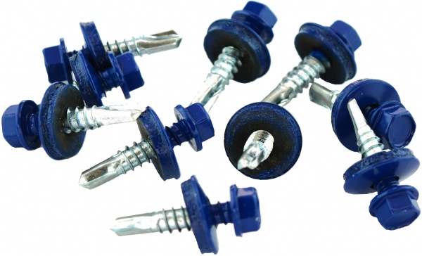 Саморез кровельный по металлу 5,5x25 мм 50 шт синий RAL 5002 Expert Fix