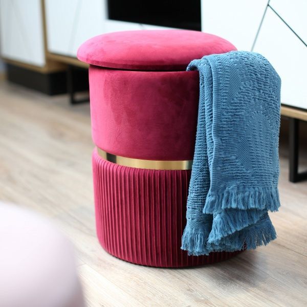 Сундук-пуф Bernard 36х36х44 см винный 