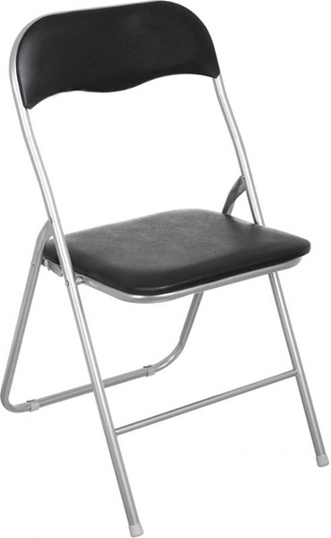 Стул обеденный раскладной Simply хром/черный