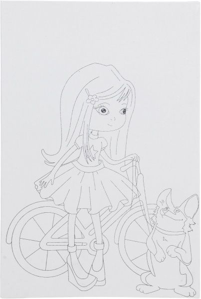 Холст на картоне с контуром Мультфильм №29 ROSA 