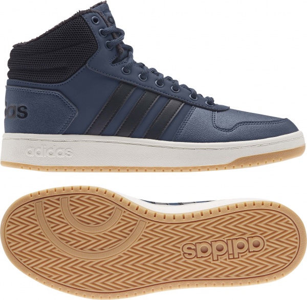 Ботинки Adidas HOOPS 2.0 MID GZ7939 р.UK 10 синий