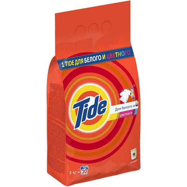 Пральний порошок Tide Для білих та кольорових речей 3 кг