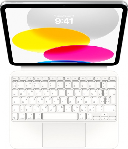 Чохол-клавіатура Apple Magic Keyboard Folio iPad (10th generation) - Ukrainian white (MQDP3UA/A) 
