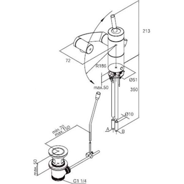 Смеситель для умывальника Damixa Arc 268210000