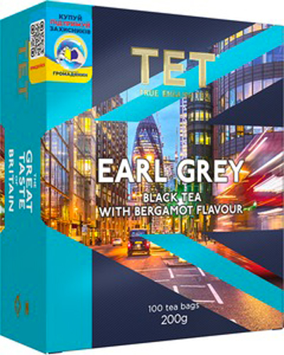 Чай черный ТЕТ Earl Grey с ароматом бергамота 100 шт.