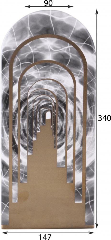 Статуетка Inari Gatsby 35х8х15,5 см сірий із золотим