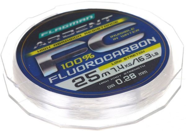 Леска Flagman Ardent Fluorocarbon 25м 0,28мм 7,4кг