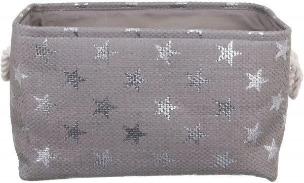 Кошик з ручками Stars 38х26х22 см сірий