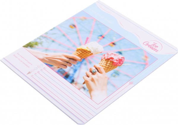 Тетрадь школьная 24 листа в линию УФ-лак в ассортименте