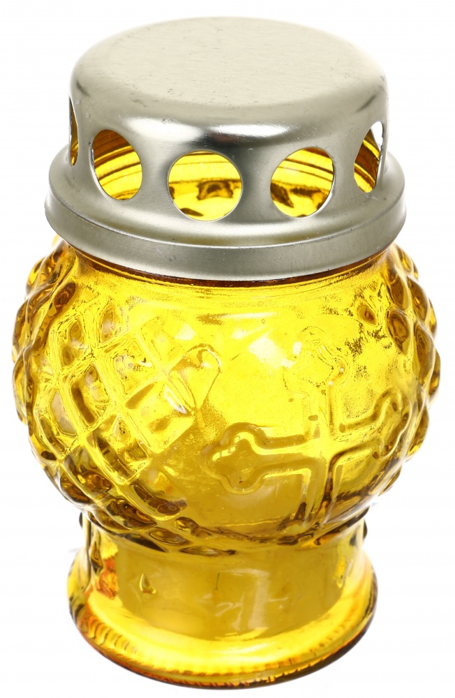 Лампада стеклянная с крышкой 9x6 см в ассортименте (9045000)